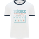 Science Like Religion Atheist Atheism Evolution Mens Ringer T-Shirt White/Navy Blue