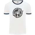 Thinking of You Voodoo Doll Mens Ringer T-Shirt White/Navy Blue