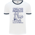 This Princess Wears Ice Skates Skater Mens Ringer T-Shirt White/Navy Blue