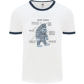 The Anatomy of Bigfoot Mens Ringer T-Shirt White/Navy Blue