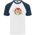 Drum Salute Drummer Drumming Mens S/S Baseball T-Shirt White/Navy Blue