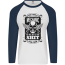 Im a Mechanic No Wont Fix For Free Funny Mens L/S Baseball T-Shirt White/Navy Blue