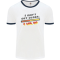 I Don't Get Older Funny Gaming Gamer Birthday Mens Ringer T-Shirt White/Navy Blue