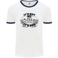 It's Not Me Anti Valentines Singles Day Skull Mens Ringer T-Shirt White/Navy Blue