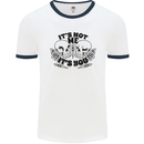 It's Not Me Anti Valentines Singles Day Skull Mens Ringer T-Shirt White/Navy Blue