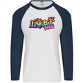 LGBT Gay Pride Day Awareness Mens L/S Baseball T-Shirt White/Navy Blue