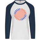Sounds Mens L/S Baseball T-Shirt White/Navy Blue