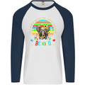 Autism Be Kind Elephant Autistic Mens L/S Baseball T-Shirt White/Navy Blue