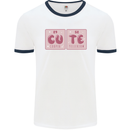 Cute Funny Periodic Table Mens Ringer T-Shirt White/Navy Blue