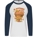 Sweet Autumn Mens L/S Baseball T-Shirt White/Navy Blue