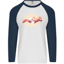 Weed Creation Funny Cannabis Drug Culture Mens L/S Baseball T-Shirt White/Navy Blue