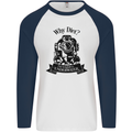 I'm Weightless Underwater Scuba Diving Mens L/S Baseball T-Shirt White/Navy Blue