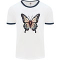 A Stunning Butterfly Mens Ringer T-Shirt White/Navy Blue