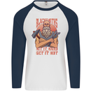 Funny Blacksmith Quote Mens L/S Baseball T-Shirt White/Navy Blue