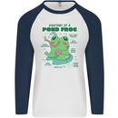 Anatomy of a Frog Funny Mens L/S Baseball T-Shirt White/Navy Blue