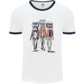 Hi-Fi Head Obscure Music Mens Ringer T-Shirt White/Navy Blue