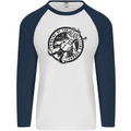 Thinking of You Voodoo Doll Mens L/S Baseball T-Shirt White/Navy Blue