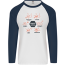 Chemistry is Awesome Alcohol Chocolate Love Mens L/S Baseball T-Shirt White/Navy Blue
