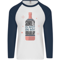 Vodka Sobriety Vodkabulary Alcohol Mens L/S Baseball T-Shirt White/Navy Blue