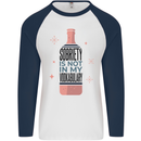 Vodka Sobriety Vodkabulary Alcohol Mens L/S Baseball T-Shirt White/Navy Blue