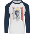 Re-Elect Mayor Goldie Wilson 80's Movie Mens L/S Baseball T-Shirt White/Navy Blue