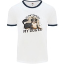 Life Isnt Perfect But My Dog is Mens Ringer T-Shirt White/Navy Blue