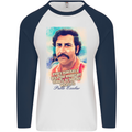 Pablo Escobar Quote Cocaine Drug Culture Mens L/S Baseball T-Shirt White/Navy Blue