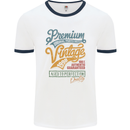 Aged to Perfection 25th Birthday 1998 Mens Ringer T-Shirt White/Navy Blue