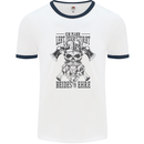German Viking Mens Ringer T-Shirt White/Navy Blue