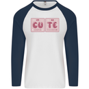 Cute Funny Periodic Table Mens L/S Baseball T-Shirt White/Navy Blue