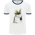 A Cockatoo Bird Mens Ringer T-Shirt White/Navy Blue