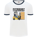Forklift Driver I Lift Heavy Weights Funny Mens Ringer T-Shirt White/Navy Blue