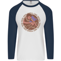 Mechanic Real Men Smell Like Diesel Mens L/S Baseball T-Shirt White/Navy Blue