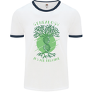 Genealogy Its All Relative Funny DNA Ancestry Mens Ringer T-Shirt White/Navy Blue