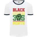 Black History Month Lives Matter African Mens Ringer T-Shirt White/Navy Blue