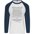 The Parachute Regiment Charter 1 2 3 4 Para Mens L/S Baseball T-Shirt White/Navy Blue