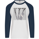 I Play With Knives Funny Chef Mens L/S Baseball T-Shirt White/Navy Blue