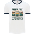 Freeze Time Photography Photographer Mens Ringer T-Shirt White/Navy Blue