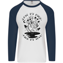 Lose My Mind Funny Magic Mushrooms Drugs Mens L/S Baseball T-Shirt White/Navy Blue