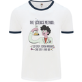 The Science Method Funny Chemistry Geek Mens Ringer T-Shirt White/Navy Blue