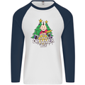 Christmas the Little Drummer Boy Funny Mens L/S Baseball T-Shirt White/Navy Blue