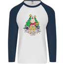 Christmas the Little Drummer Boy Funny Mens L/S Baseball T-Shirt White/Navy Blue