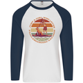 A Girl Who Loves Paddleboarding and Dogs Mens L/S Baseball T-Shirt White/Navy Blue