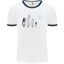 Retro Data Storage Funny Geek Nerd CD PC Mens Ringer T-Shirt White/Navy Blue