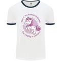 This is My Unicorn Costume Fancy Dress Outfit Mens Ringer T-Shirt White/Navy Blue