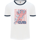 Anti Valentines Day Club Mens Ringer T-Shirt White/Navy Blue