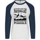 Scuba Dive No Explanation Funny Diving Mens L/S Baseball T-Shirt White/Navy Blue