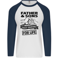 Father & Sons Best Friends for Life Mens L/S Baseball T-Shirt White/Navy Blue