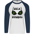 Bra Humbug Holly Funny Christmas Xmas Mens L/S Baseball T-Shirt White/Navy Blue