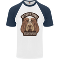 My Spinone Doesnt Like You Funny Dog Mens S/S Baseball T-Shirt White/Navy Blue